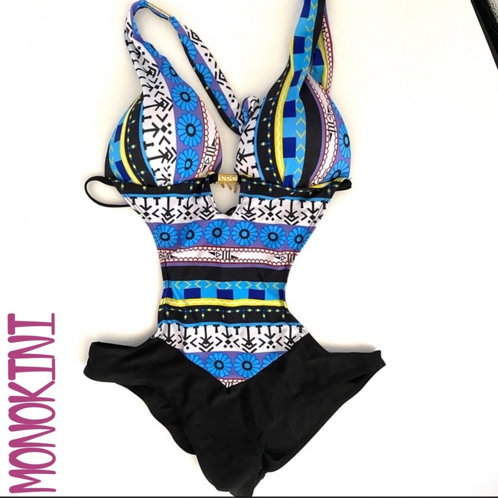 MONOKINI one piece Halter top bandage Swimsuit